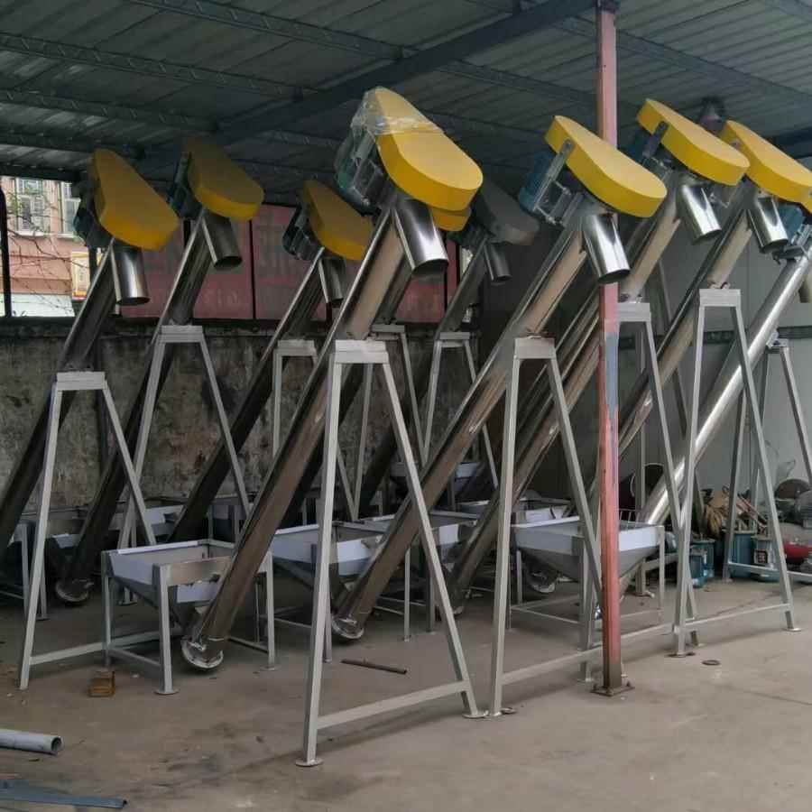 不锈钢螺杆上料机 颗粒粉末送料机 螺旋垂直提升机食盐蛟龙输送机