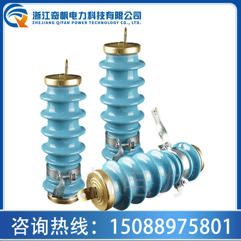 陶瓷氧化锌避雷器10KV高压防雷器Y5WS-17/50FT户外蓝色金属氧化物