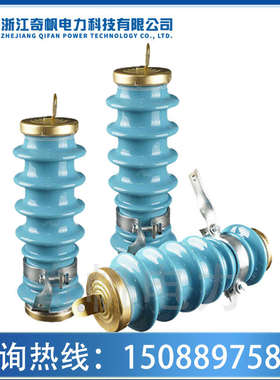 陶瓷氧化锌避雷器10KV高压防雷器Y5WS-17/50FT户外蓝色金属氧化物