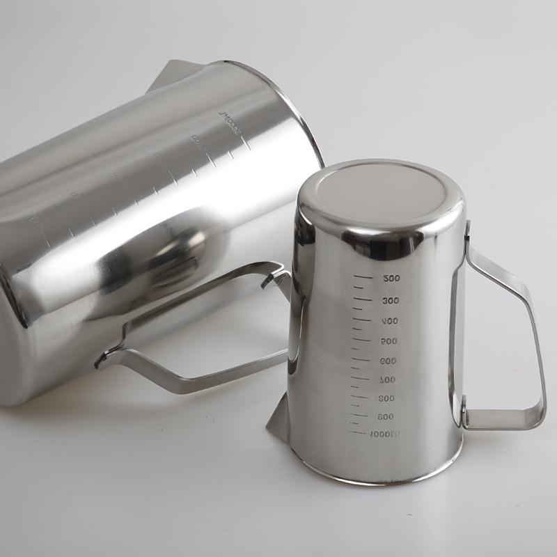 批发高品质304不锈钢量杯3000ML带刻度烧杯烘杯液体液体量杯