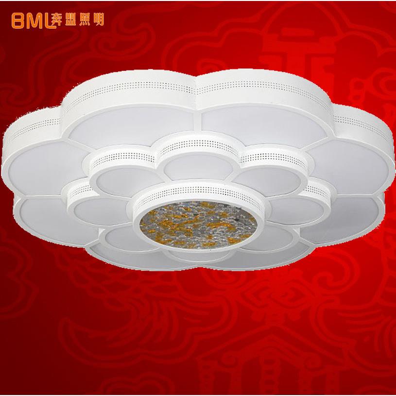 梅花e吸顶l灯客厅卧梅花室形水晶浪漫卧d室灯饰8809