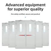 防火门锁平推防火门推杆锁逃生门锁安全通道门天地锁单 双带报警