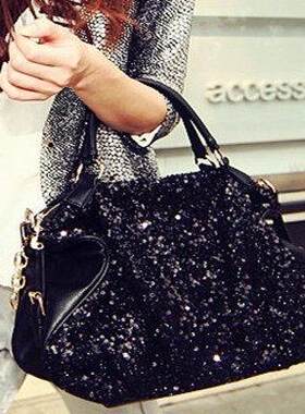 women Leopard messenger bag pu leather handbag bags 亮片女包