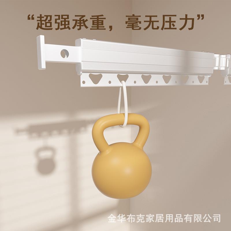 折叠隐形浴帘伸190杆免打孔浴室洗澡缩杆隔断卫生分离间防断帘水