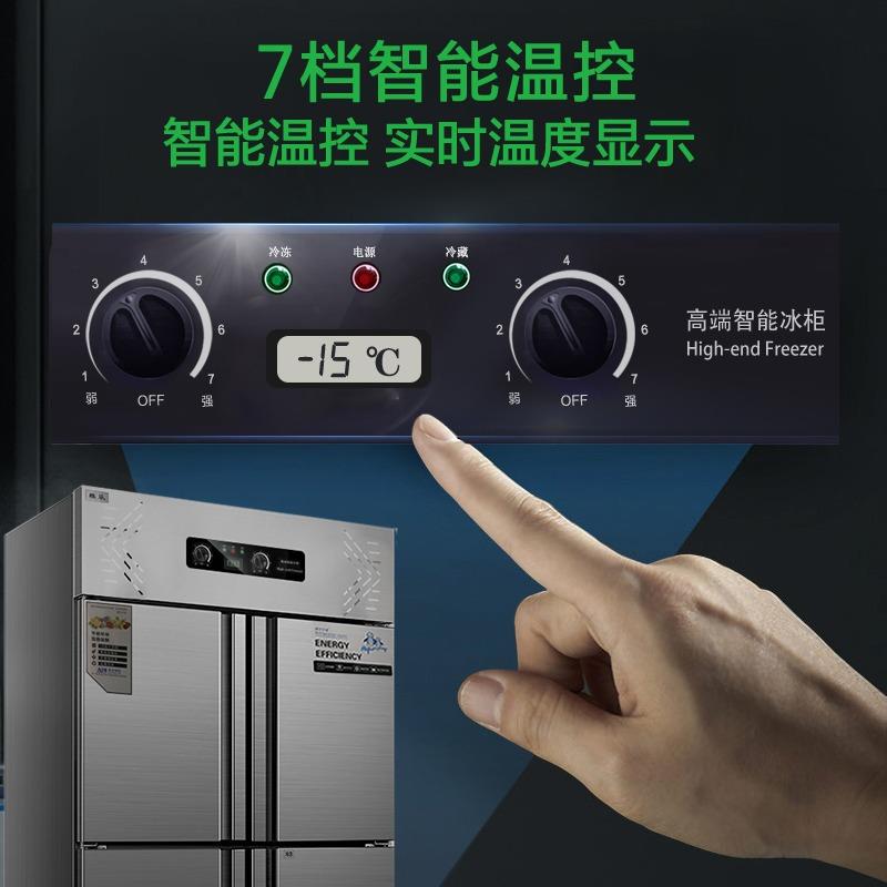 四六门冰箱商用冰柜立式直冷超大容量冷冻柜保鲜双温冷藏展示柜