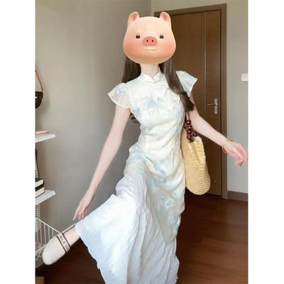 新中式国风改良版旗袍连衣裙子女装2025新款夏季气质绝美收腰长裙