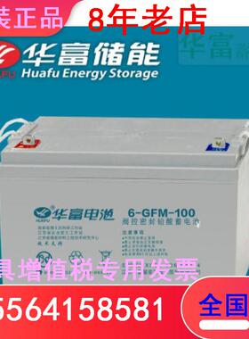 华富蓄电池6-GFM-100家用光伏风能发电大容量12V100AHUPS系统