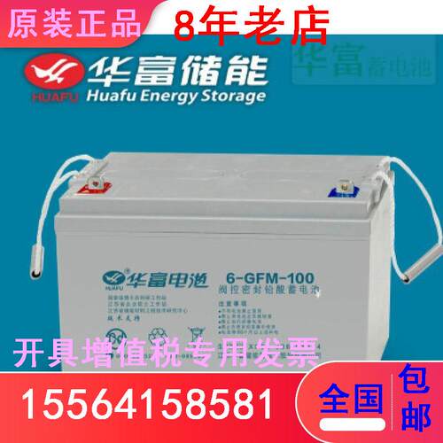 华富蓄电池6-GFM-100家用光伏风能发电大容量12V100AHUPS系统