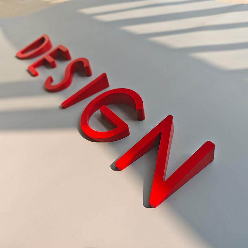 斜面门头墙贴亚克力招牌广告字定做斜坡门牌背景墙logo三维立体字