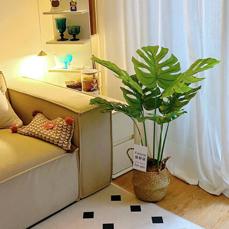 仿真绿植室内装饰家居造景盆景盆栽植物龟背叶南天竹高级感仿真树