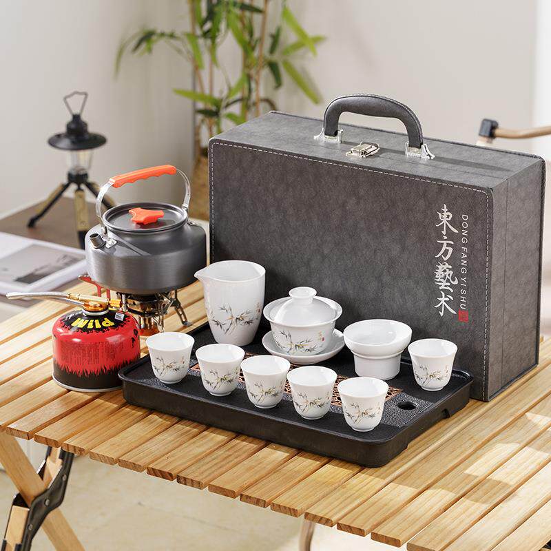 户外旅行茶具套装便携喝茶装备带烧水壶野外露营围聚煮茶泡茶全套
