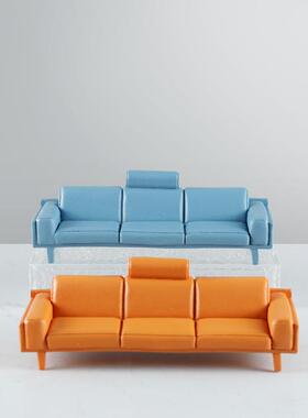 创意现代简约树脂沙发摆件样板房售楼处家具迷你工艺品摆件饰品