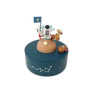 木质工艺品创意榉木手作音乐盒宇宙航行系列可爱宇航人现货