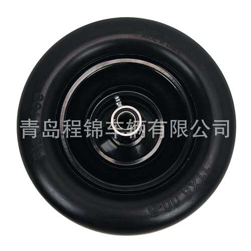 实心无平面割草机带轮辋11x6.00-5英寸商用割草机拖拉机轮胎