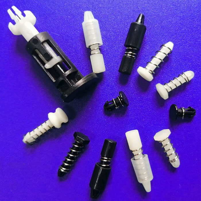 弹簧风扇塑胶铆钉六角头圆头胶钉13.7PCB电脑周边散热器固定卡扣