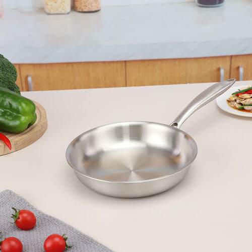 煎锅平底不粘锅小号平底煎锅不锈钢双面花纹平底煎锅电磁炉专用