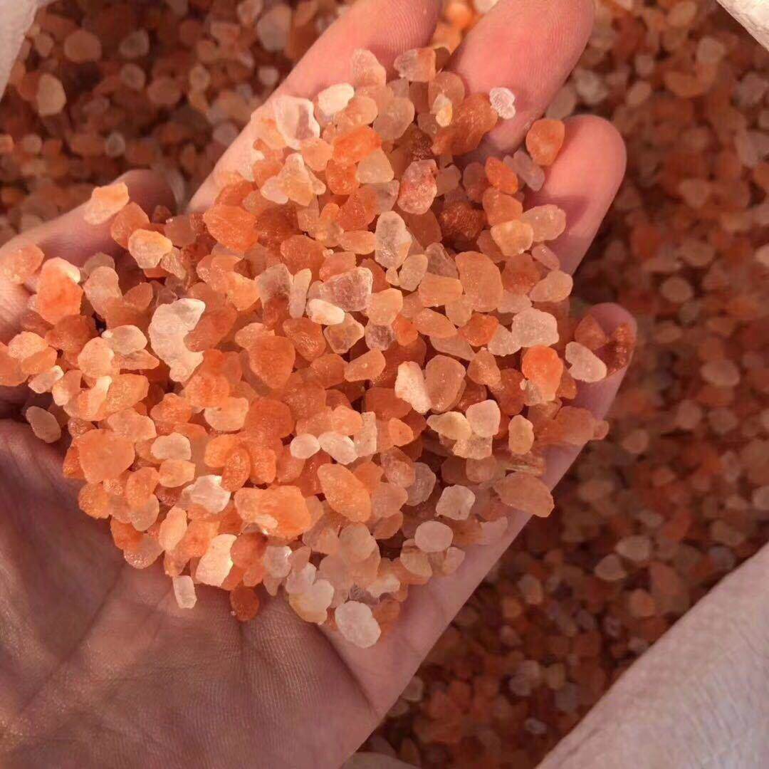 厂家喜马拉雅玫瑰盐 红盐沙 盐块 盐砖盐碎石 矿盐 3-5mm红盐