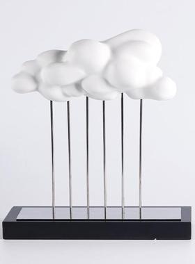 极简白色云朵摆件样板间电视柜客厅玄关软装艺术桌面创意家居装饰