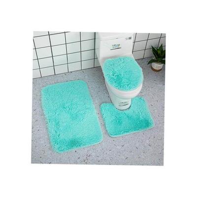 Silk wool toilet three-piece carpet bathtub plush floor mat