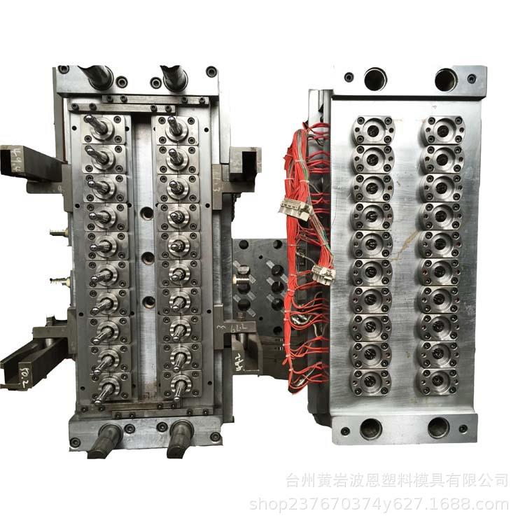 塑料水瓶PET瓶坯模具30mm口径气动针阀管坯模具