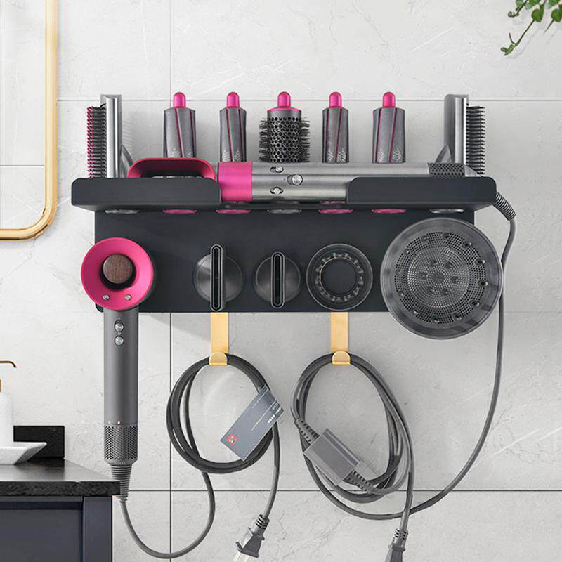 适用戴森卷发棒收纳层架dyson吹风机支架免打孔挂架家用吹风机置