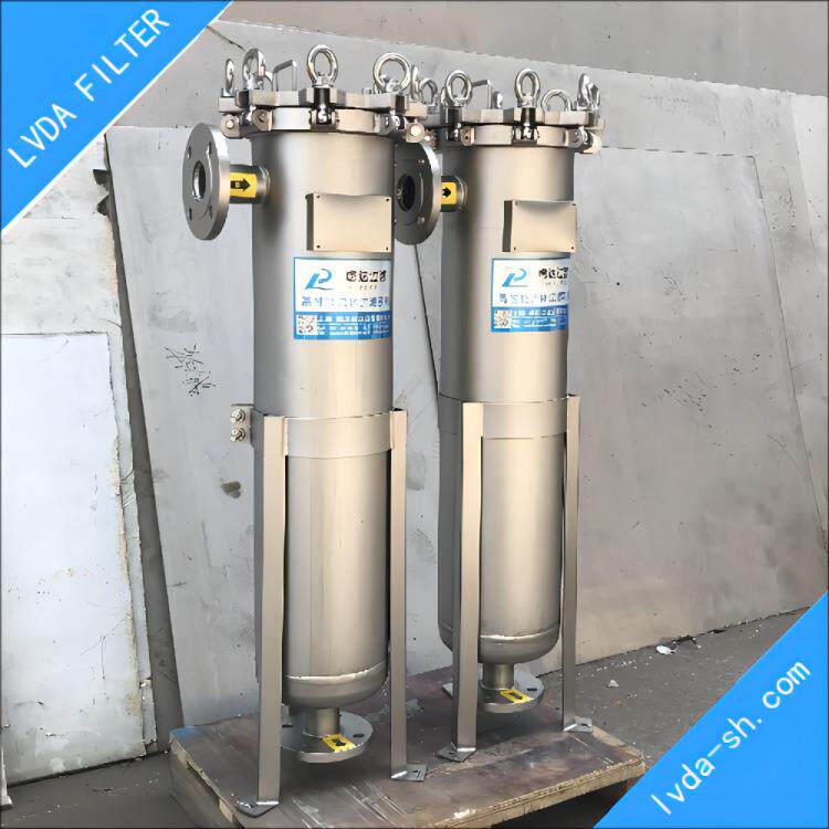 侧入式单袋过滤器 凹盖 平盖式 M16M20快开吊环螺栓 2号滤袋180x8