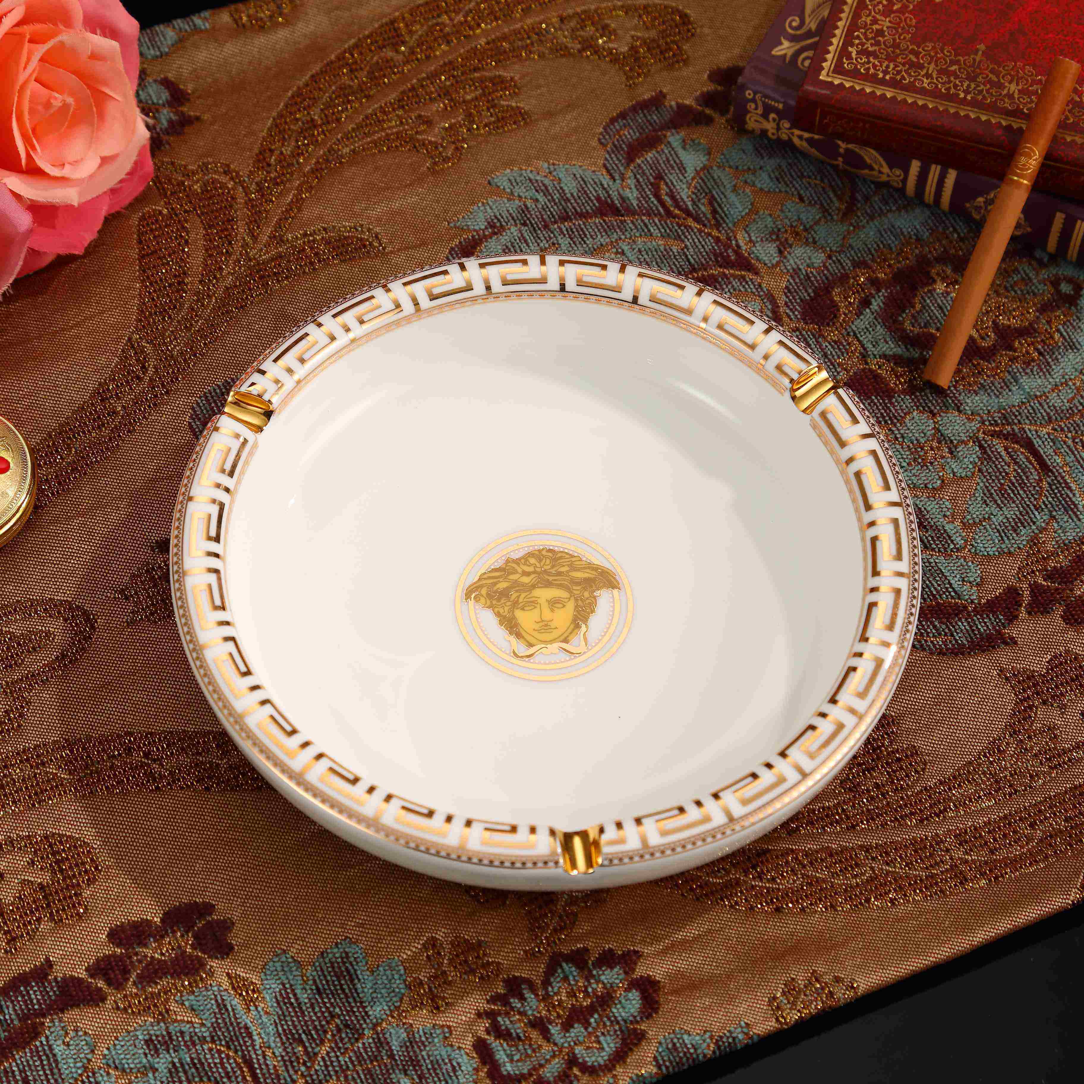 高档欧式陶大摆号烟灰缸创意个瓷性男士家用茶客厅几办公桌电脑桌,节庆用品/礼品,时尚烟灰缸,淘宝优惠券,粉丝福利购,淘宝优惠卷