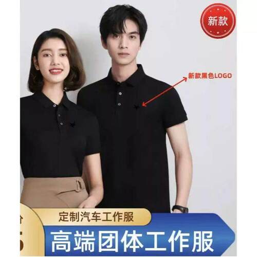 夏季新款极狐汽车工作服短袖4S店polo衫销售团队服装定制logo印字