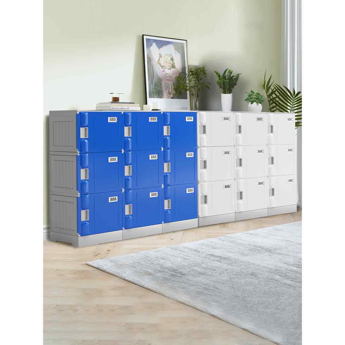 ABS塑料书包柜学校教室中小学生班级储物柜 带锁环保独立柜收纳柜