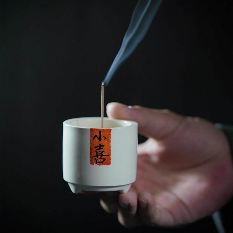 手绘陶瓷香炉上香家用室内茶桌茶道香薰炉檀香迷你小高级感中国风