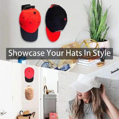 Baseball Caps Hook Wall Mounted Minimalist Design Self