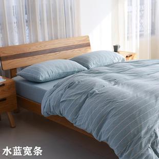 高档日式 双面磨天毛 婴儿竺棉床四件套全棉学生宿舍水三洗纯棉件式