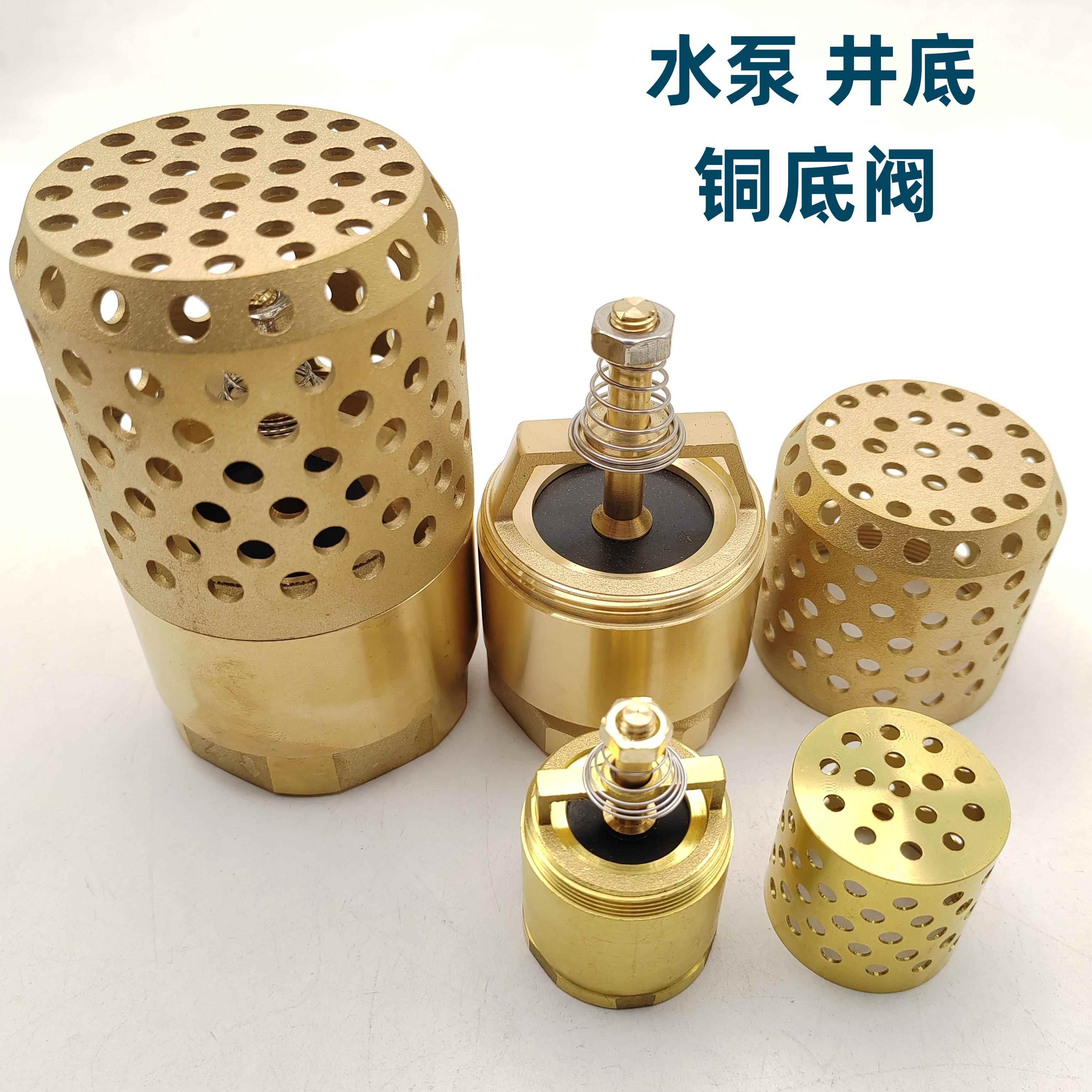 1寸1.2寸1.5寸4寸全铜底阀抽水机止回阀水泵底阀吸水阀立式止回阀