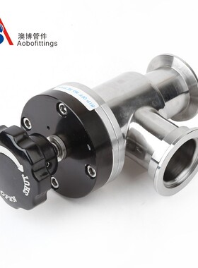 高真空挡板阀 不锈钢手动真空角阀 GD-J16/25/40/50 阀芯316L/Y型