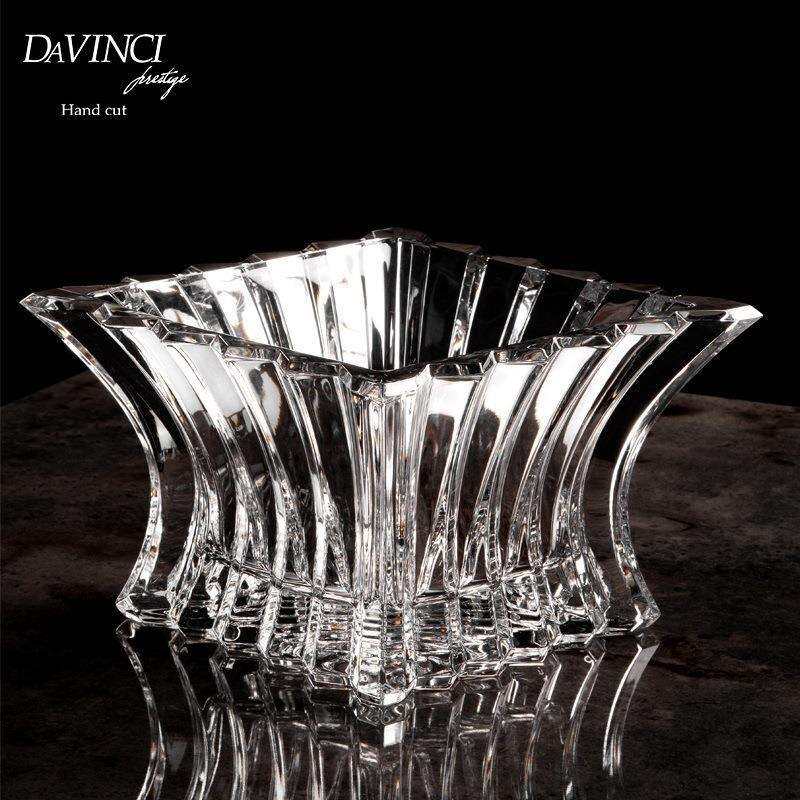 davinci意大利进口高档家用水晶玻璃花瓶养花插花客厅装饰摆件