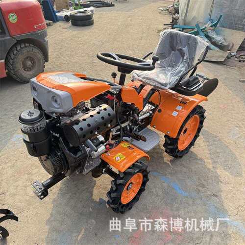 四驱乘坐式微耕机柴油大马力绞接式旋耕机农用打田耕地翻犁开沟机