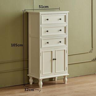 美式斗柜客厅实木边柜靠墙立柜带门抽屉式收纳柜胡桃色卧室五斗g&