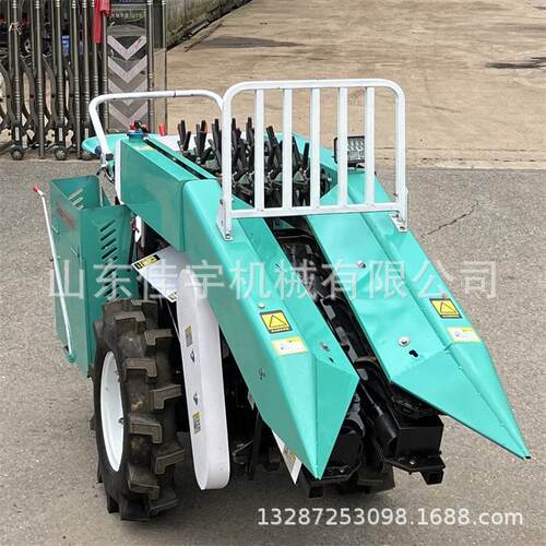 手扶式单行玉米收割机农用小型苞米收获机自走式割倒机