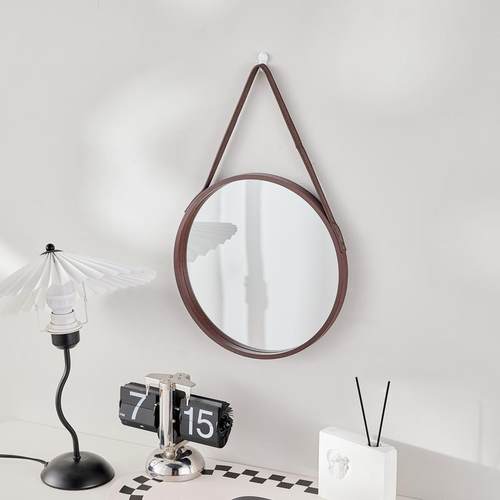 镜子家用挂墙化妆镜ins浴室镜圆形挂镜化妆