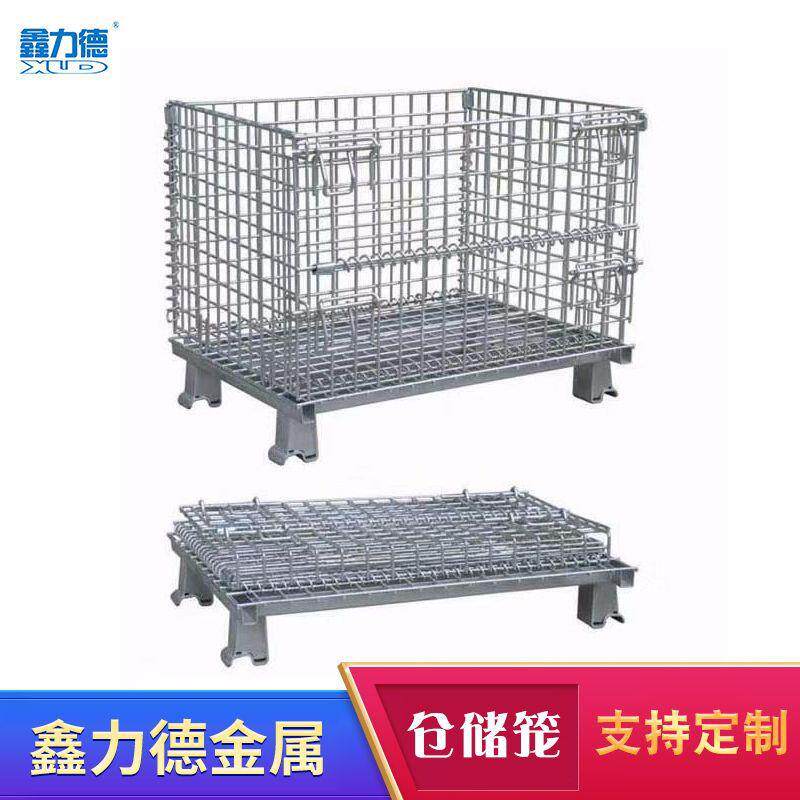 常州折叠仓储笼厂家定制带轮子仓储笼金属铁笼周转箱蝴蝶笼
