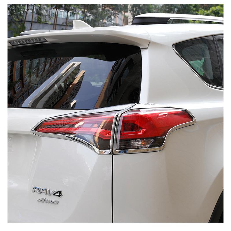 专用于2016-2019款RAV4荣放前后大灯框 灯罩 abs车灯装饰罩