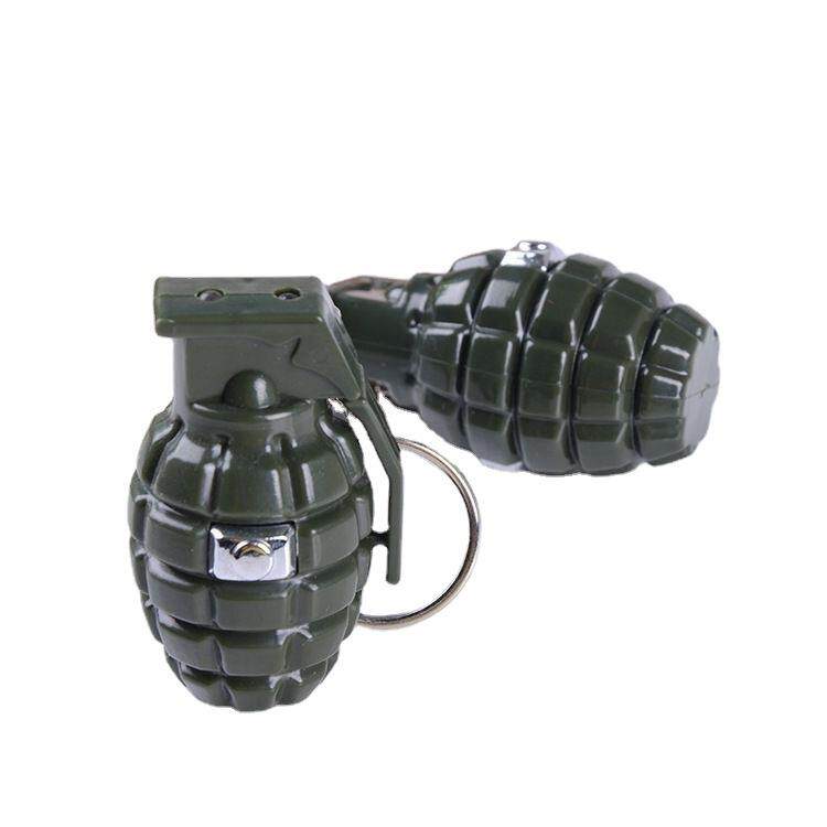 电人玩具手雷钥匙扣 愚人节恶搞道具 触电整人带灯照明手雷玩具