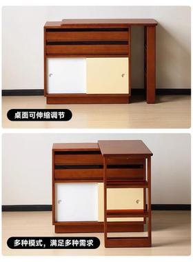 复古IBW实体木斗梳妆台一小型梳妆台简约化妆柜桌卧室转户角柜梳