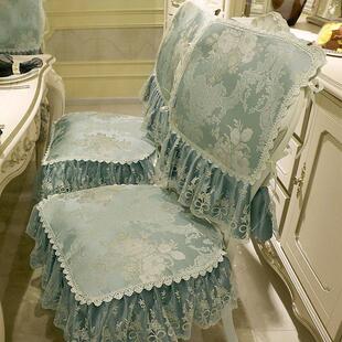 欧式餐椅垫布艺椅子椅坐垫椅套靠巾背板凳套防滑高档奢华四季通用