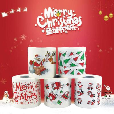 Old man Christmas printed toilet paper roll toilet paper纸巾