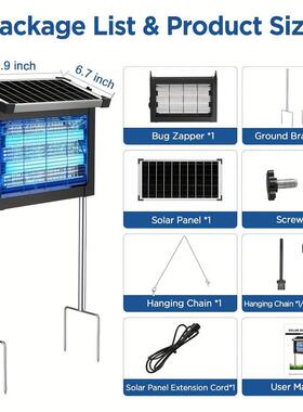 E908SolarPoweredBugZapperOutdoor