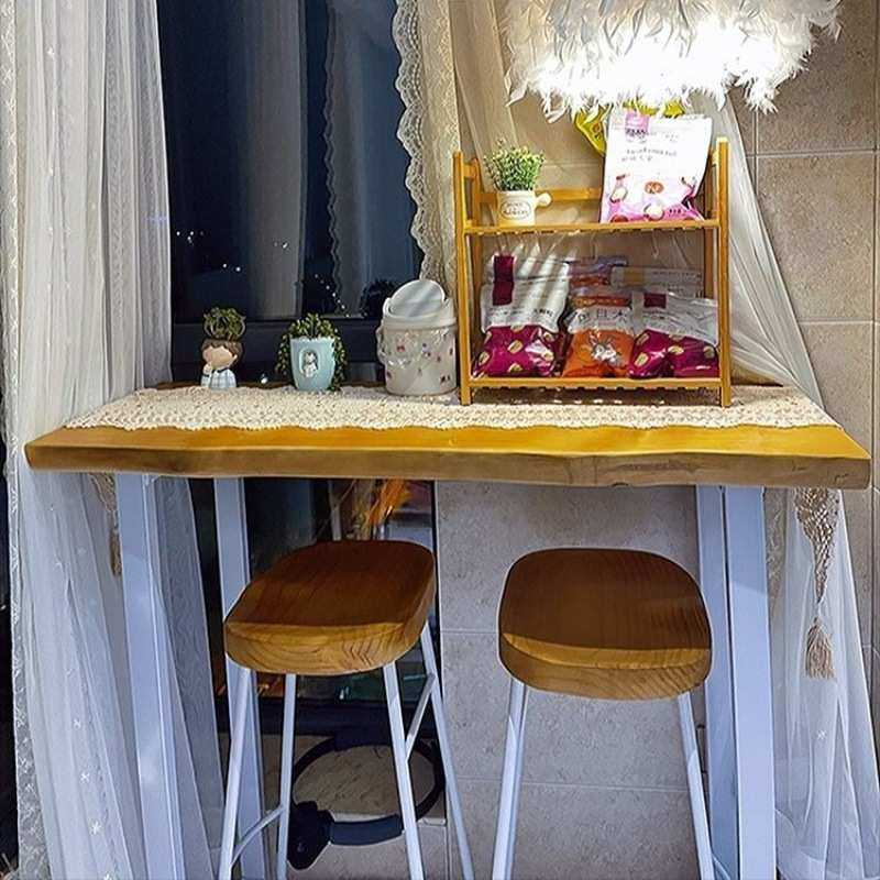 实木吧台桌家用阳台靠墙窄桌子长条桌奶茶店酒吧高脚桌椅组合商用,住宅家具,吧台,淘宝优惠券,粉丝福利购,淘宝优惠卷