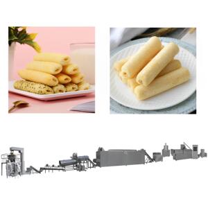 巧克力夹心米果生产线 米饼生产线 燕麦米果生产线 小食品膨化机