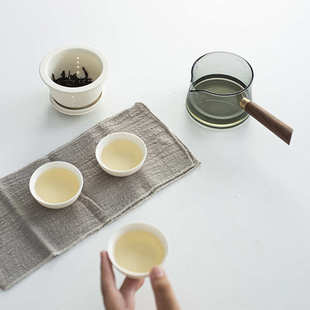 山迹先生陶瓷便携式快客杯旅行茶具一壶三杯户外功夫茶家用侧把壶