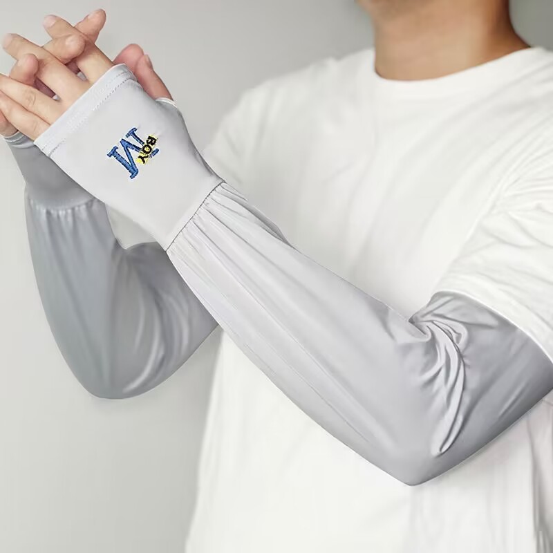 防晒套袖男款男士宽松冰丝手套2024新款女款开车钓鱼手臂护袖图片
